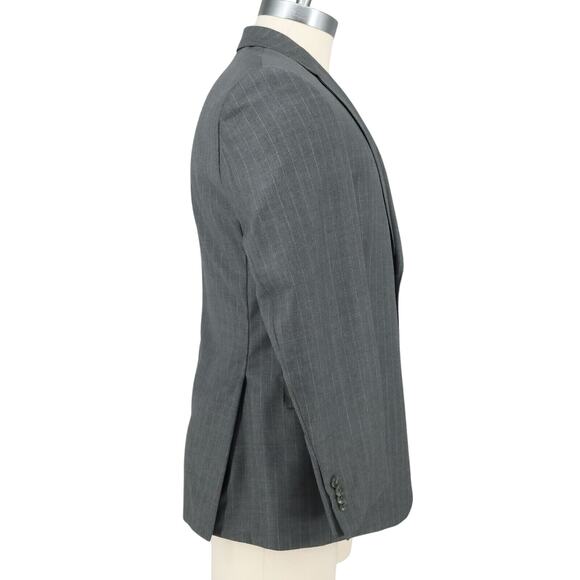 Joseph Abboud Joe Sport Coat Mens 40R Wool Gray Pinstripe Jacket Blazer Lined - Picture 6 of 16